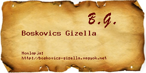 Boskovics Gizella névjegykártya