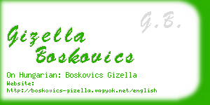 gizella boskovics business card